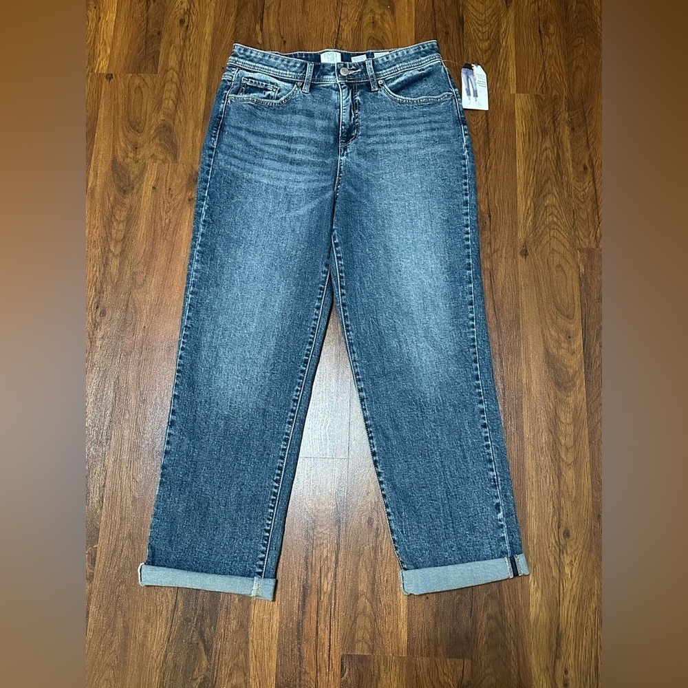 Time and Tru Women's Boyfriend Jeans in Blue - Picture 3 of 9